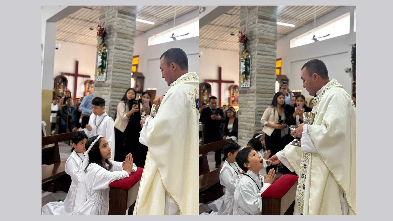 Niños en Primera Comunión